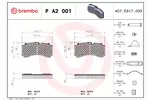 Klocki hamulcowe - komplet BREMBO P 85 091