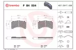 Klocki hamulcowe - komplet BREMBO P B4 004