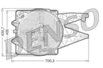 Wentylator chłodnicy silnika DENSO DER01021