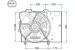 Wentylator chłodnicy silnika DENSO DER21024
