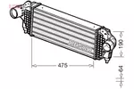 Chłodnica powietrza doładowującego - intercooler DENSO DIT01005