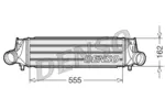 Chłodnica powietrza doładowującego - intercooler DENSO DIT02035