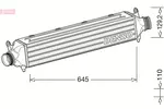 Chłodnica powietrza doładowującego - intercooler DENSO DIT02037
