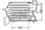 Chłodnica powietrza doładowującego - intercooler DENSO DIT09102