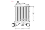 Chłodnica powietrza doładowującego - intercooler DENSO DIT09112 (Z lewej)
