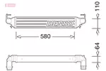 Chłodnica powietrza doładowującego - intercooler DENSO DIT09118