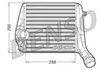 Chłodnica powietrza doładowującego - intercooler DENSO DIT28017 (Z lewej)