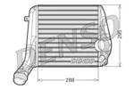 Chłodnica powietrza doładowującego - intercooler DENSO DIT28018 (Z prawej)