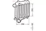 Chłodnica powietrza doładowującego - intercooler DENSO DIT28020