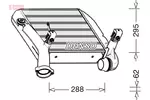 Chłodnica powietrza doładowującego - intercooler DENSO DIT28024