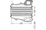Chłodnica powietrza doładowującego - intercooler DENSO DIT40001