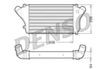 Chłodnica powietrza doładowującego - intercooler DENSO DIT45004