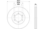 Tarcza hamulcowa MINTEX MDC2310