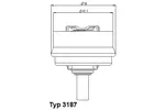 TERMOSTAT BORGWARNER (WAHLER) 3187.73