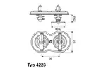 Termostat układu chłodzenia BORGWARNER (WAHLER) 4223.83D