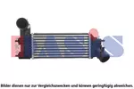 Chłodnica powietrza doładowującego - intercooler AKS DASIS 067009N