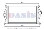 Chłodnica powietrza doładowującego - intercooler AKS DASIS 567012N