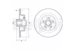 Tarcza hamulcowa DELPHI BG9136RS
