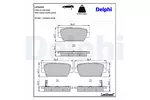 Klocki hamulcowe - komplet DELPHI LP3433