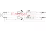 Linka hamulca postojowego METZGER AUTOTEILE 10.5452 (Z tyłu)