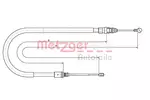 Linka hamulca postojowego METZGER AUTOTEILE 10.6224 (Z tyłu z lewej)