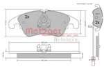 Klocki hamulcowe - komplet METZGER AUTOTEILE 1170127 (Oś przednia)