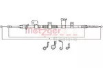 Linka hamulca postojowego METZGER AUTOTEILE 17.2299 (Z tyłu z lewej)
