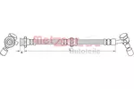 Przewód hamulcowy elastyczny METZGER AUTOTEILE 4111582 (Oś przednia, z lewej strony)