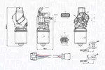 Silnik wycieraczek MAGNETI MARELLI 064300400010 (Z przodu)