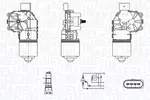 Silnik wycieraczek MAGNETI MARELLI 064350006010 (Z przodu)