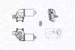 Silnik wycieraczek MAGNETI MARELLI 064378400010 (Z przodu)