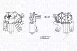 Silnik wycieraczek MAGNETI MARELLI 064072700010 (Z tyłu)
