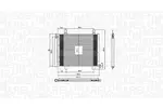 Chłodnica klimatyzacji - skraplacz MAGNETI MARELLI 350203836000