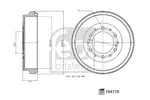 Bęben hamulcowy FEBI BILSTEIN 194779 (Oś tylna)