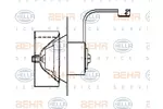 Wentylator wnętrza - dmuchawa BEHR HELLA SERVICE 8EW 009 160-511