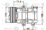 Kompresor klimatyzacji BEHR HELLA SERVICE 8FK 351 334-011