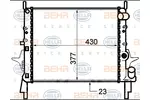 Chłodnica wody BEHR HELLA SERVICE 8MK 376 717-341