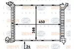 Chłodnica wody BEHR HELLA SERVICE 8MK 376 718-344