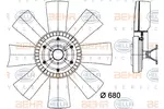 Wentylator chłodnicy silnika BEHR HELLA SERVICE 8MV 376 727-171