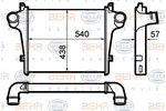 Chłodnica powietrza doładowującego - intercooler BEHR HELLA SERVICE 8ML 376 792-021
