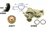 Zestaw paska rozrządu + pompa wody MAPCO 41814