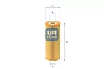 Filtr, hydraulika robocza UFI 77.002.00