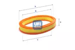 Filtr powietrza UFI 27.177.00