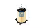 Filtr powietrza UFI 27.401.00