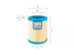 Filtr powietrza UFI 27.606.00
