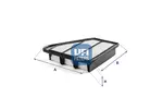 Filtr powietrza UFI 27.500.00