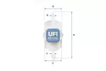 Filtr paliwa UFI 31.001.00