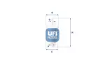 Filtr paliwa UFI 31.010.00