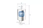Filtr paliwa UFI 31.831.00