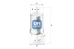 Filtr paliwa UFI 31.832.00